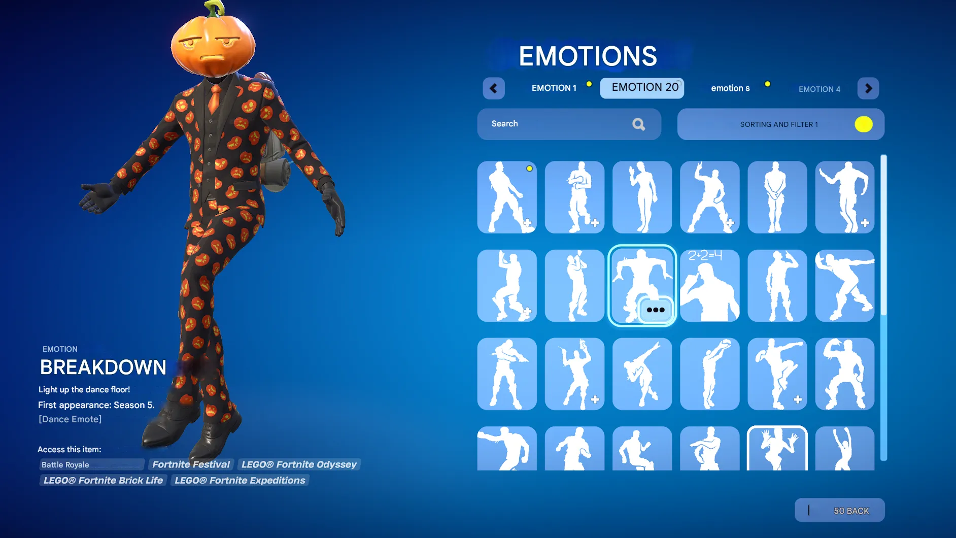 F1022 36 Skins, Agent Pumpkin, Skeleton, Blaze Jack, Rescue, Luna, Reaper Pickaxe